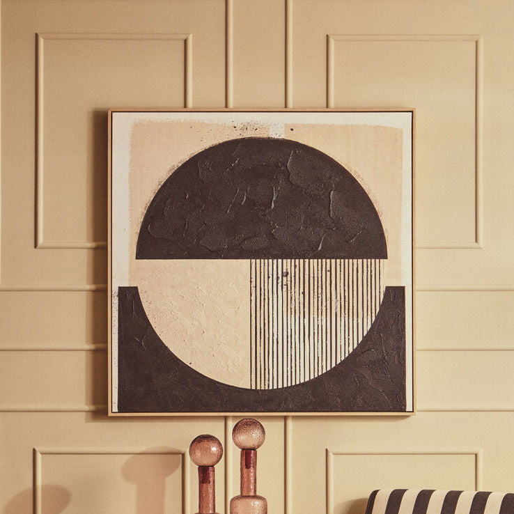Orsina Astratto Black and Cream Wall Art – Modern Minimalist Abstract