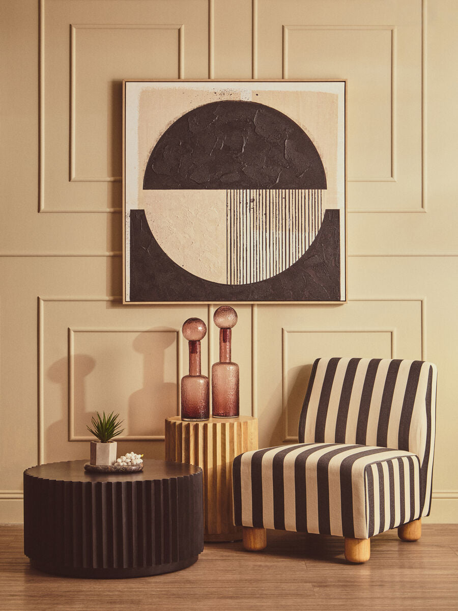 Orsina Astratto Black and Cream Wall Art – Modern Minimalist Abstract