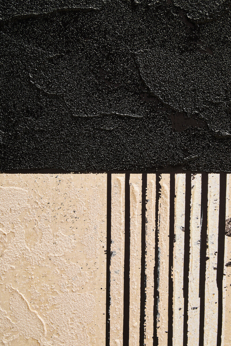 Orsina Astratto Black and Cream Wall Art – Modern Minimalist Abstract