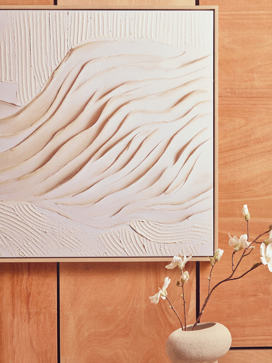 Astratto Cream Textured Wall Art | Modern Minimalist Decor by Orsina