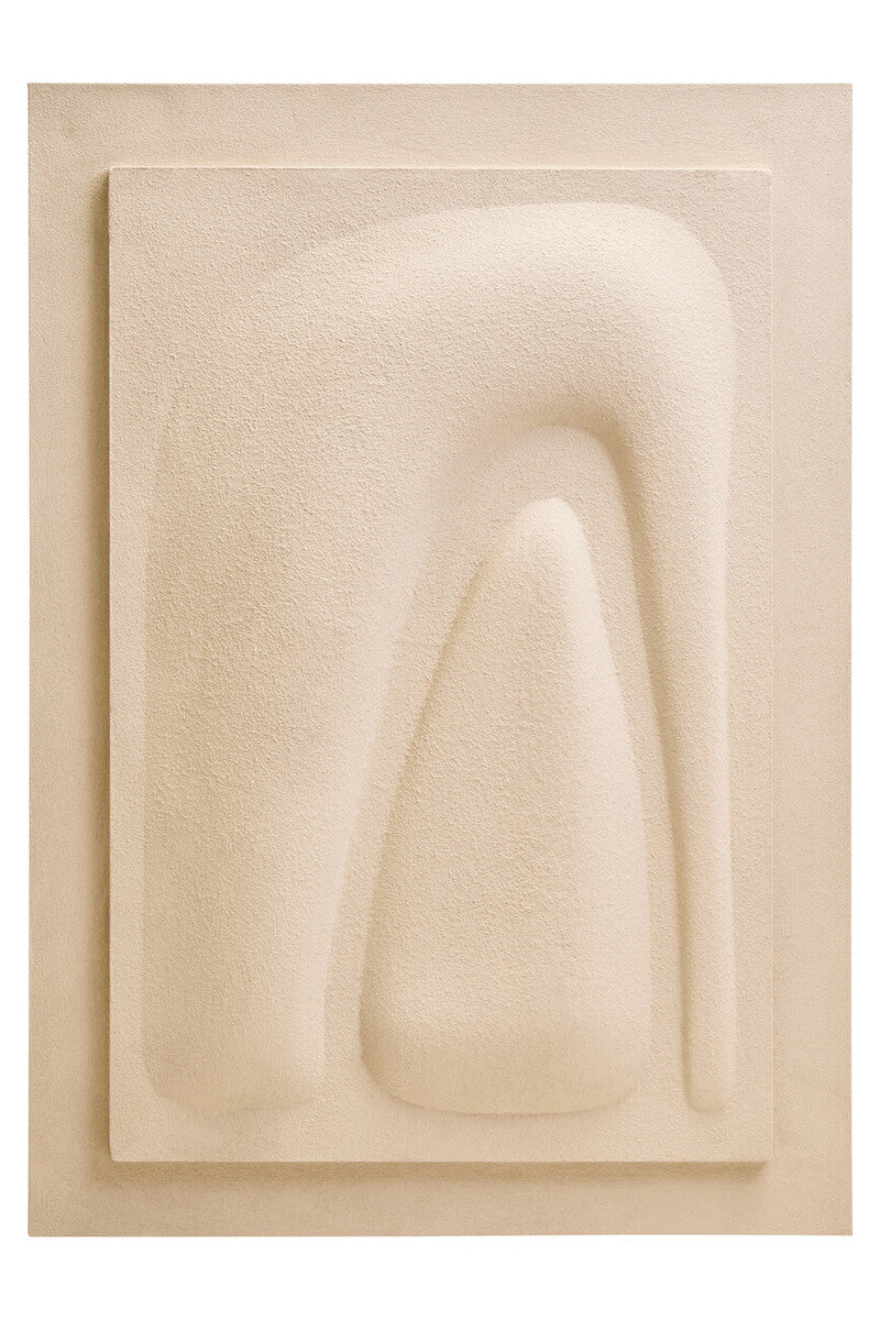 Orsina Astratto 3D Cream Wall Art – Modern Textured Sculptural Decor