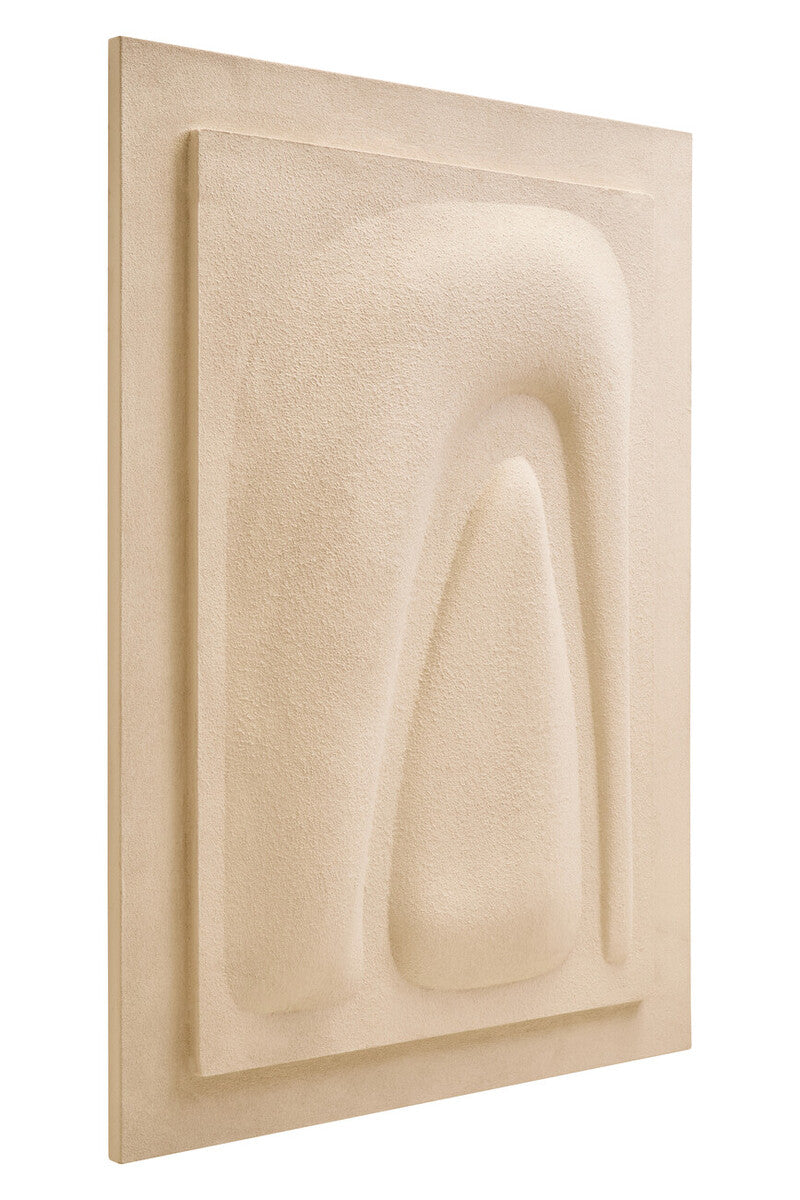 Orsina Astratto 3D Cream Wall Art – Modern Textured Sculptural Decor