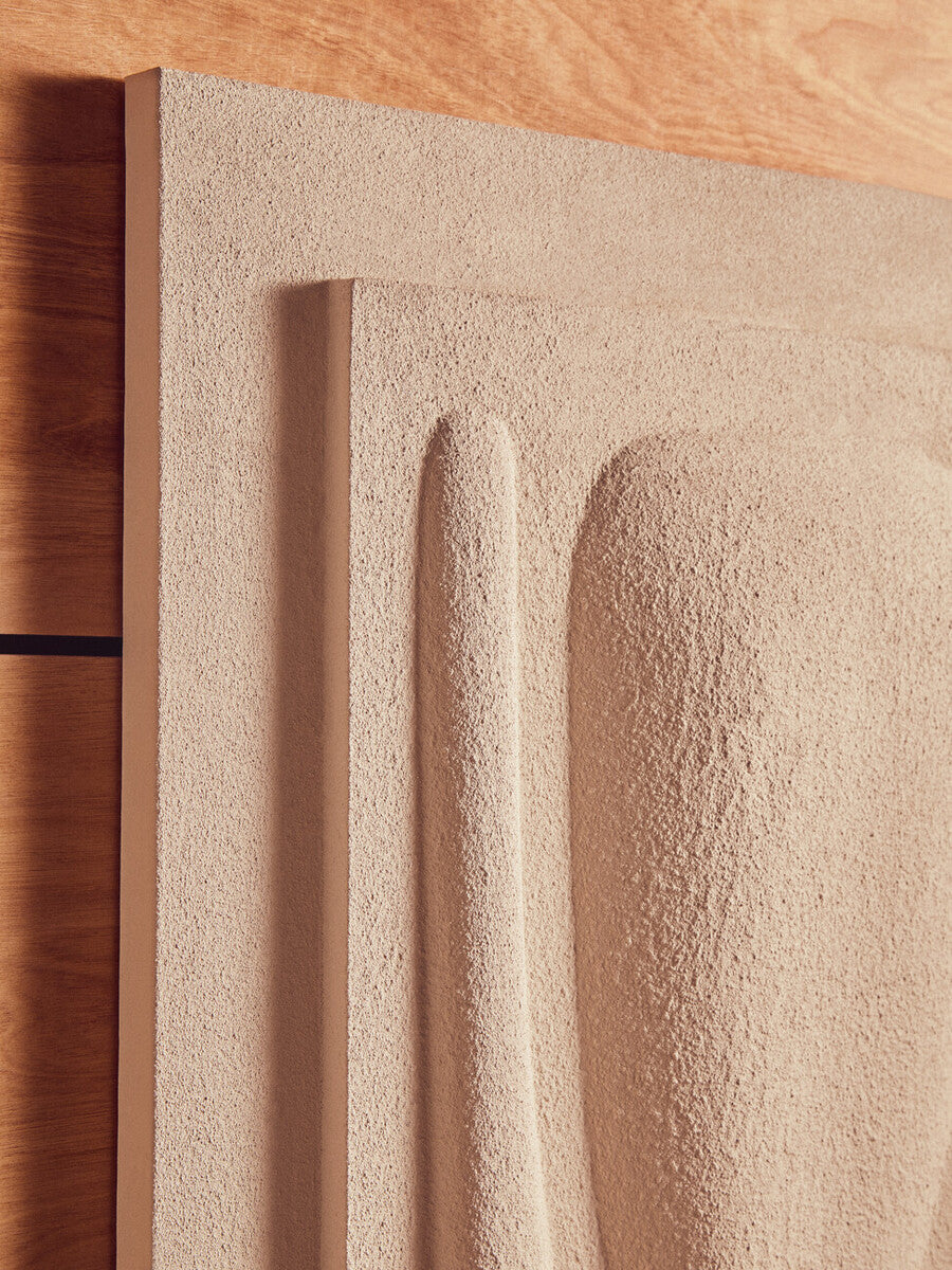 Orsina Astratto 3D Cream Wall Art – Modern Textured Sculptural Decor