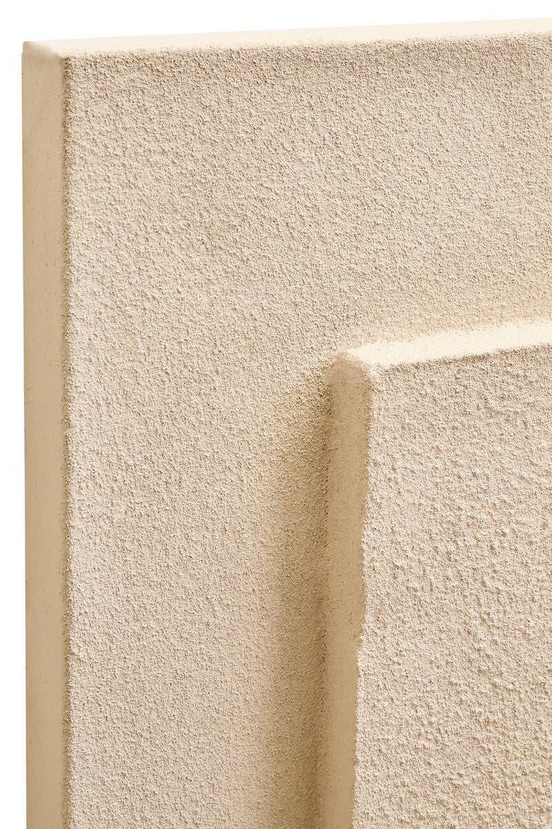Orsina Astratto 3D Cream Wall Art – Modern Textured Sculptural Decor