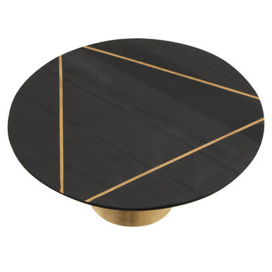 Orsina Omari Black Slate and Gold Cake Stand – Modern Dessert Display