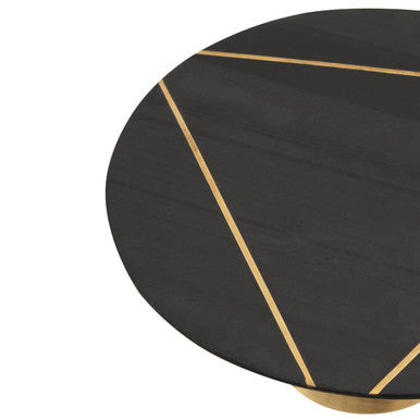 Orsina Omari Black Slate and Gold Cake Stand – Modern Dessert Display