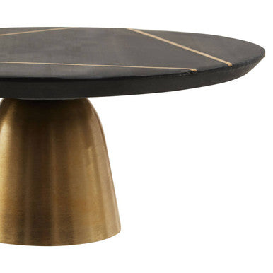 Orsina Omari Black Slate and Gold Cake Stand – Modern Dessert Display