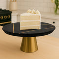 Orsina Omari Black Slate and Gold Cake Stand – Modern Dessert Display