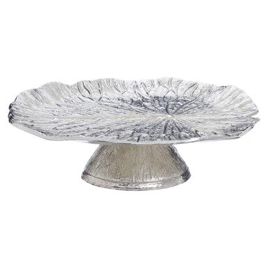 Orsina Salma Silver Lotus Leaf Cake Stand – Pedestal Dessert Display