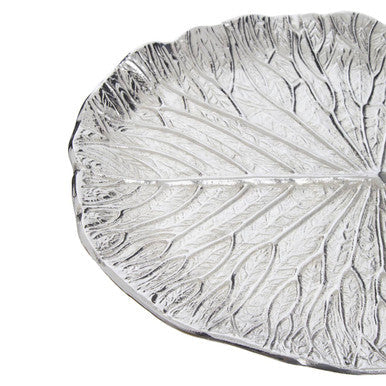 Orsina Salma Silver Lotus Leaf Cake Stand – Pedestal Dessert Display