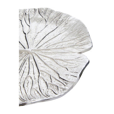 Orsina Salma Silver Lotus Leaf Cake Stand – Pedestal Dessert Display