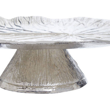 Orsina Salma Silver Lotus Leaf Cake Stand – Pedestal Dessert Display