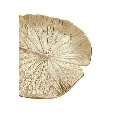 Orsina Salma Gold Lotus Leaf Cake Stand – Sculptural Dessert Display
