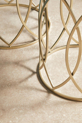 Orsina Avantis Set of 2 Gold Side Tables | Mirrored Glass & Metal
