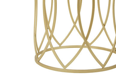 Orsina Avantis Set of 2 Gold Side Tables | Mirrored Glass & Metal
