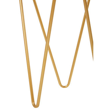 Orsina Avantis Gold Mirrored Triangle Side Tables - Set of 2