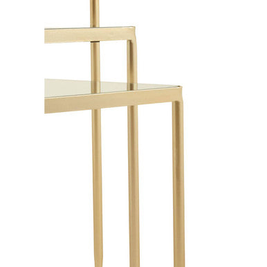Orsina Avantis Mirrored Glass Nesting Tables - Gold Triangle Set of 3