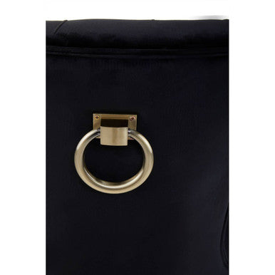Orsina Kensington Townhouse Black Buttoned Dining Chair | Tufted Wood