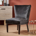 Orsina Kensington Black Winged Dining Chair – Studded Upholstery