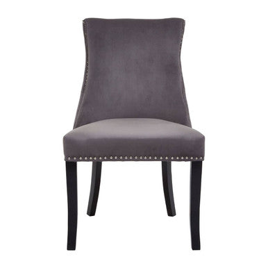 Orsina Kensington Townhouse Dark Grey Tufted Upholstered Dining Chair