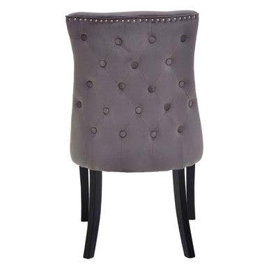 Orsina Kensington Townhouse Dark Grey Tufted Upholstered Dining Chair