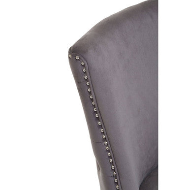 Orsina Kensington Townhouse Dark Grey Tufted Upholstered Dining Chair