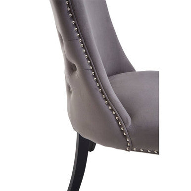 Orsina Kensington Townhouse Dark Grey Tufted Upholstered Dining Chair