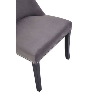 Orsina Kensington Townhouse Dark Grey Tufted Upholstered Dining Chair