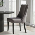 Orsina Kensington Townhouse Dark Grey Tufted Upholstered Dining Chair