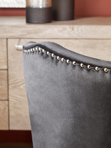 Orsina Kensington Townhouse Black Velvet Dining Chair – Stud Detail