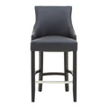 Orsina Kensington Townhouse Charcoal Leather Effect Bar Chair