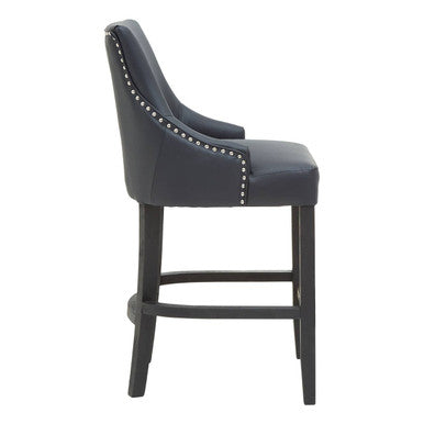 Orsina Kensington Townhouse Charcoal Leather Effect Bar Chair