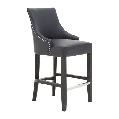 Orsina Kensington Townhouse Charcoal Leather Effect Bar Chair