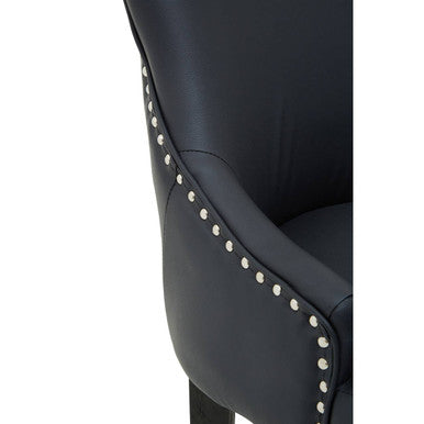 Orsina Kensington Townhouse Charcoal Leather Effect Bar Chair