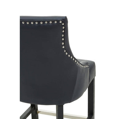 Orsina Kensington Townhouse Charcoal Leather Effect Bar Chair