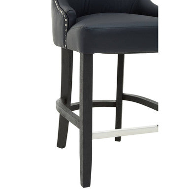 Orsina Kensington Townhouse Charcoal Leather Effect Bar Chair
