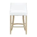 Orsina Kensington Townhouse Ivory Leather-Effect Studded Bar Chair