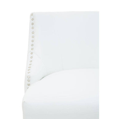 Orsina Kensington Townhouse Ivory Leather-Effect Studded Bar Chair
