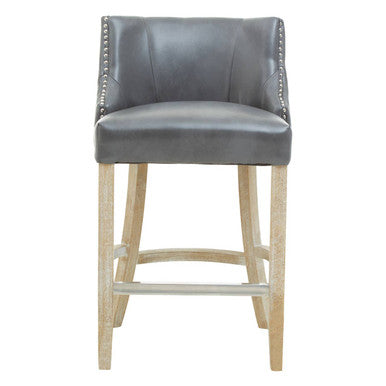 Orsina Kensington Townhouse Grey Hevea Wood Bar Chair | Counter Stool