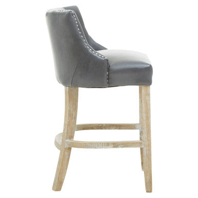 Orsina Kensington Townhouse Grey Hevea Wood Bar Chair | Counter Stool