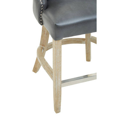Orsina Kensington Townhouse Grey Hevea Wood Bar Chair | Counter Stool