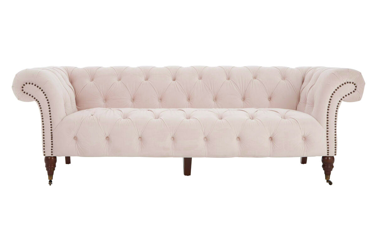 Orsina Suri 3-Seater Chesterfield Sofa - Blossom Velvet Fabric