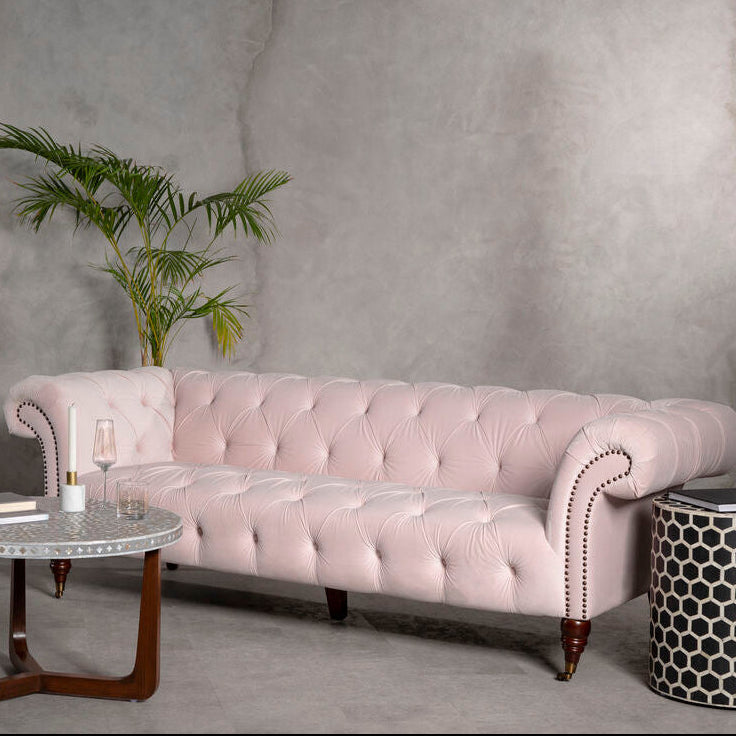 Orsina Suri 3-Seater Chesterfield Sofa - Blossom Velvet Fabric