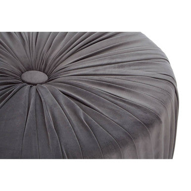 Orsina Shea Grey Velvet Footstool – Sculptural Tiered Ottoman
