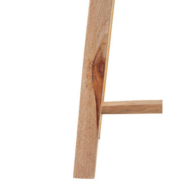 Orsina Kendari Teak Wood Stool – Rustic Solid Timber Side Table, Brown