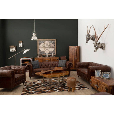 Orsina Surak Live-Edge Teak Wood Coffee Table with Silver Steel Legs