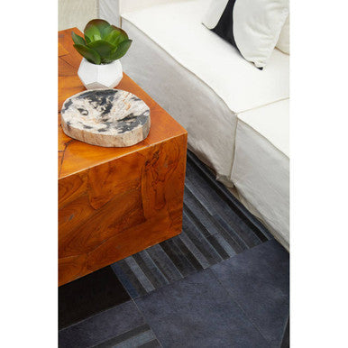 Orsina Surak Teak Wood Cuboid Coffee Table – Solid Brown Wood