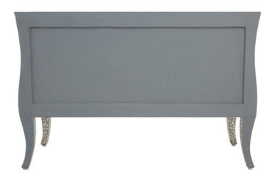 Orsina Mother of Pearl Inlay 2-Drawer Chest – Mango Wood & Grey