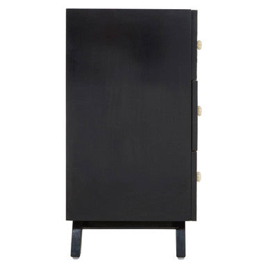 Orsina Mother of Pearl Inlay Chest of 3 Drawers – Black Mango Wood