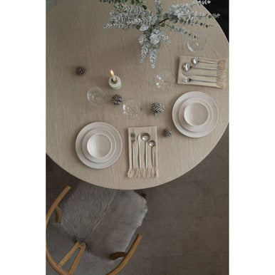 Orsina Hazel Oak Wood Dining Chair with Grey Natural Fur Seat